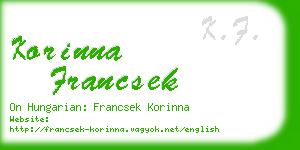 korinna francsek business card
